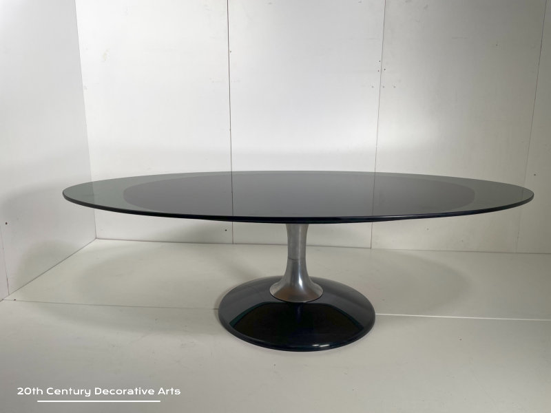     Rare Space Age Chromcraft ‘Marquise’ Oval Tulip Coffee Table c1970’s   