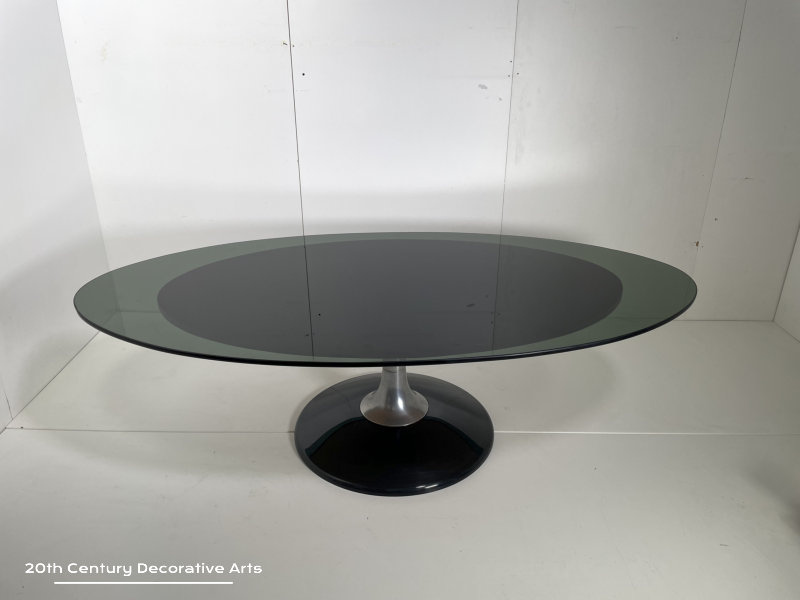   Rare Space Age Chromcraft ‘Marquise’ Oval Tulip Coffee Table c1970’s  