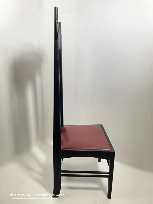  Charles Rennie Mackintosh - Manufactured by Cassina, An Argyle Chair c1990. The tall backed Argyle chair, perhaps Mackintosh’s most iconic chair was made under license by Cassina   