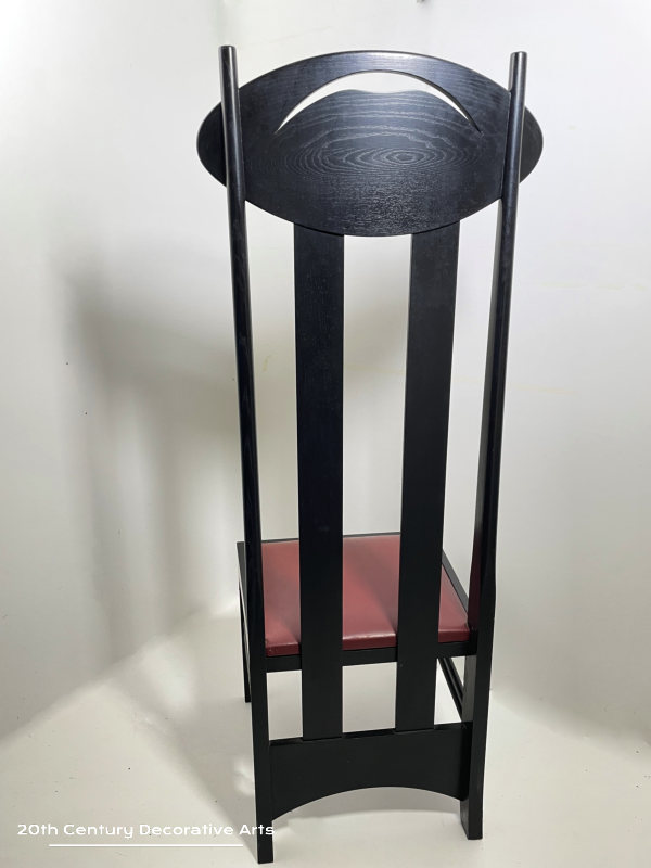  Charles Rennie Mackintosh - Manufactured by Cassina, An Argyle Chair c1990. The tall backed Argyle chair, perhaps Mackintosh’s most iconic chair was made under license by Cassina   