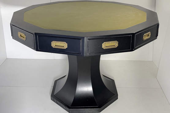 ☑️ ebonised dodecagon octagonal centre games table