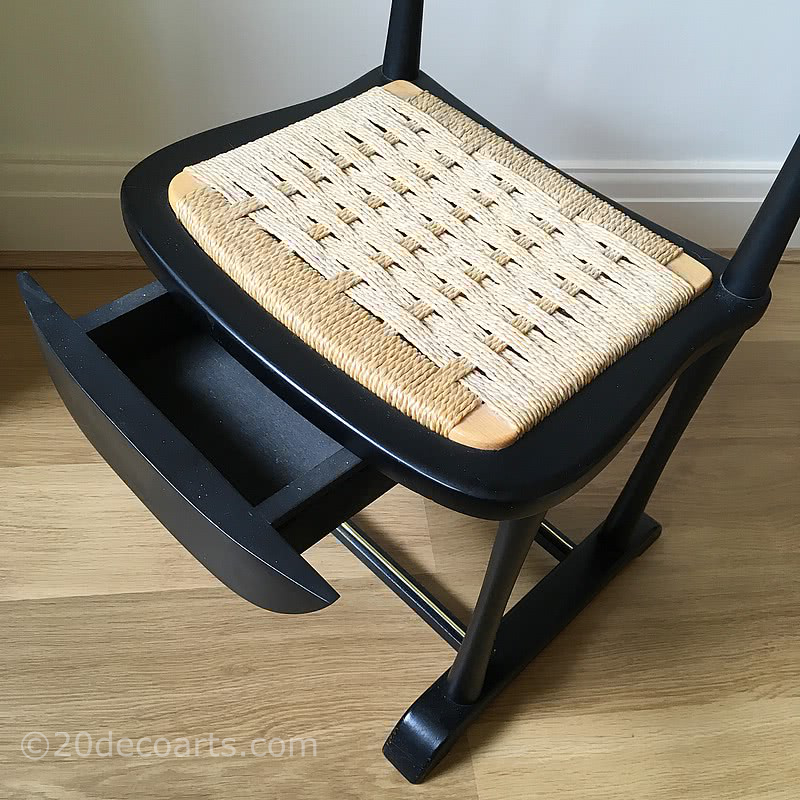 Mid-Century Modern Italian valet chair in ebonised wood, 1960s