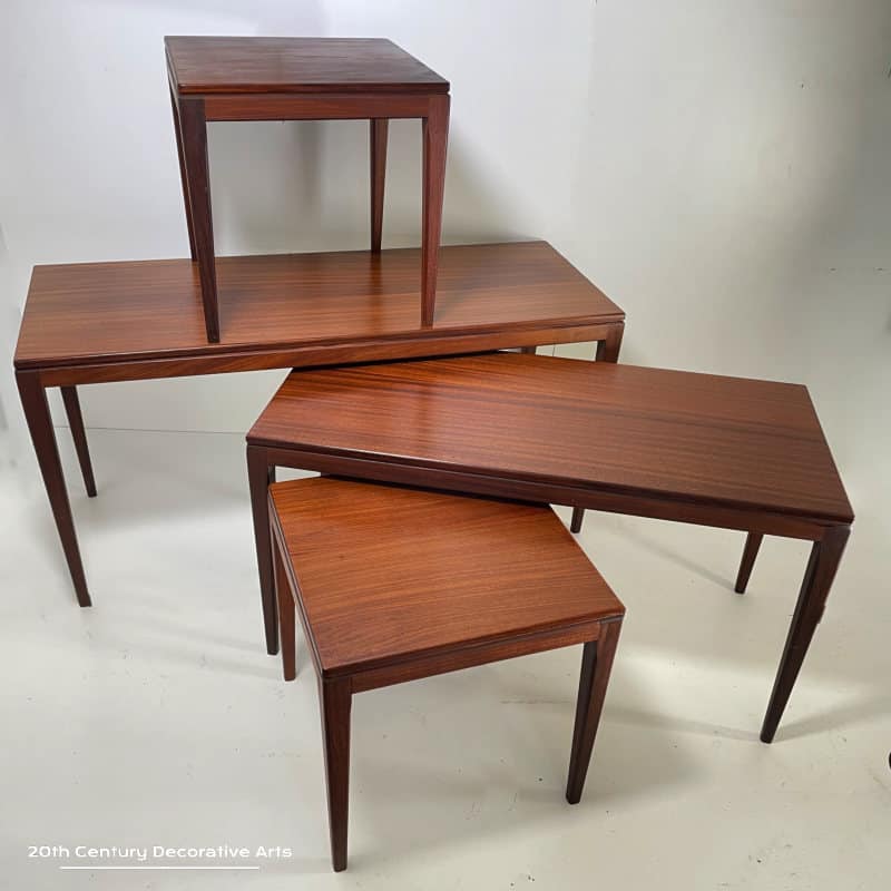   Richard Hornby for Fyne Ladye Furniture Ltd c1960 - A rare set of 4 nesting tables in solid Afromosia wood 