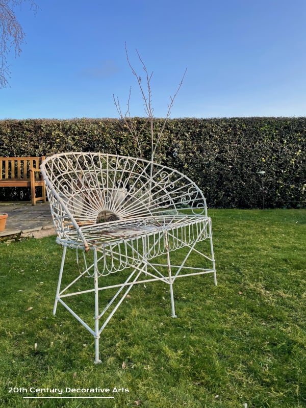  Wirework Garden Bench late 20thC - This two seater bench is a really elegant piece of garden furniture 