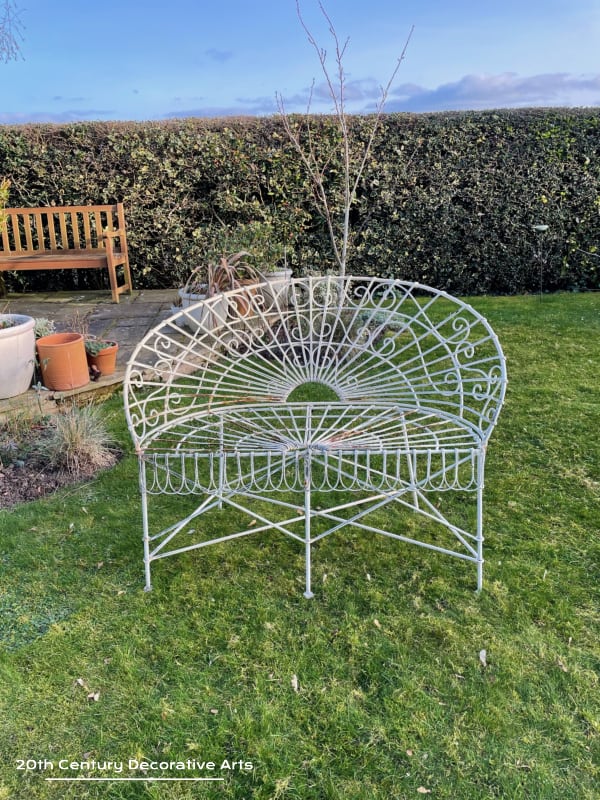 Wirework Garden Bench late 20thC - This two seater bench is a really elegant piece of garden furniture   