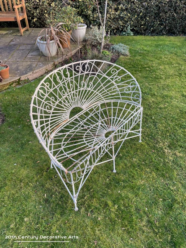Wirework Garden Bench late 20thC - This two seater bench is a really elegant piece of garden furniture   