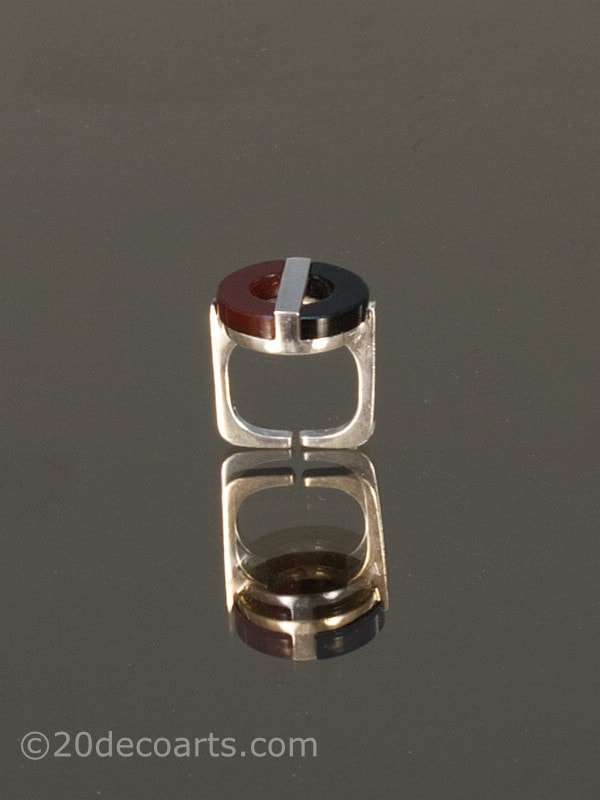  1960s modernist silver ring