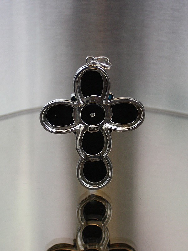 theodor fahrner silver art deco cross pendant