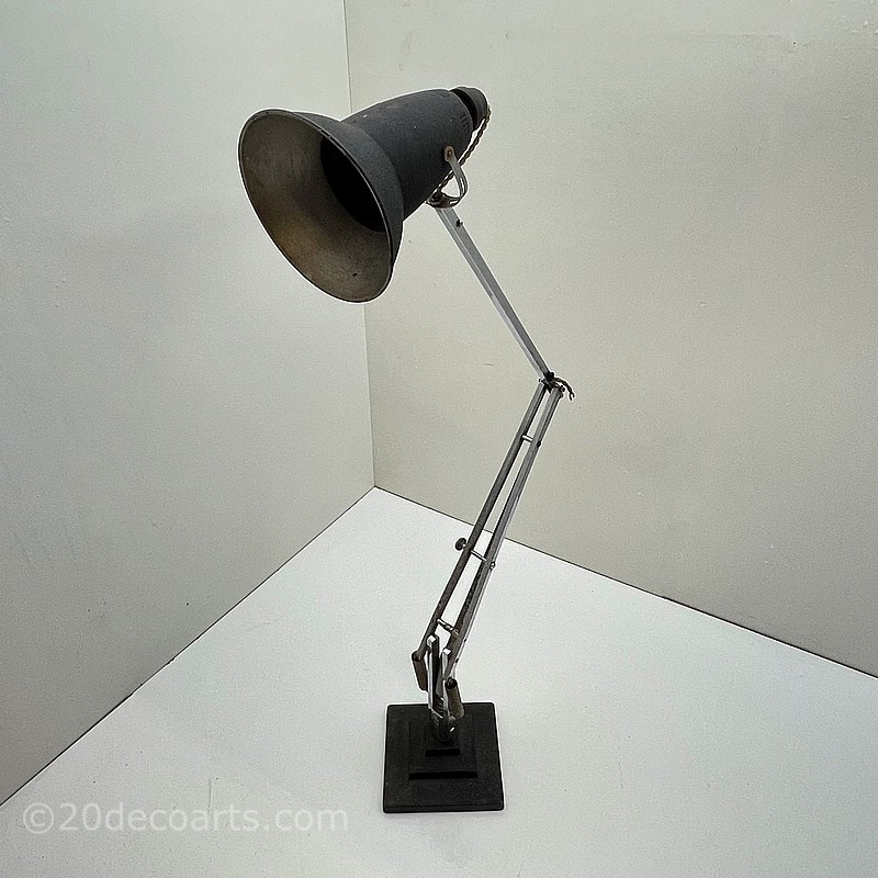 George Carwardine Designed Anglepoise Lamp c1935, an original and rare 3 step base 1227 model