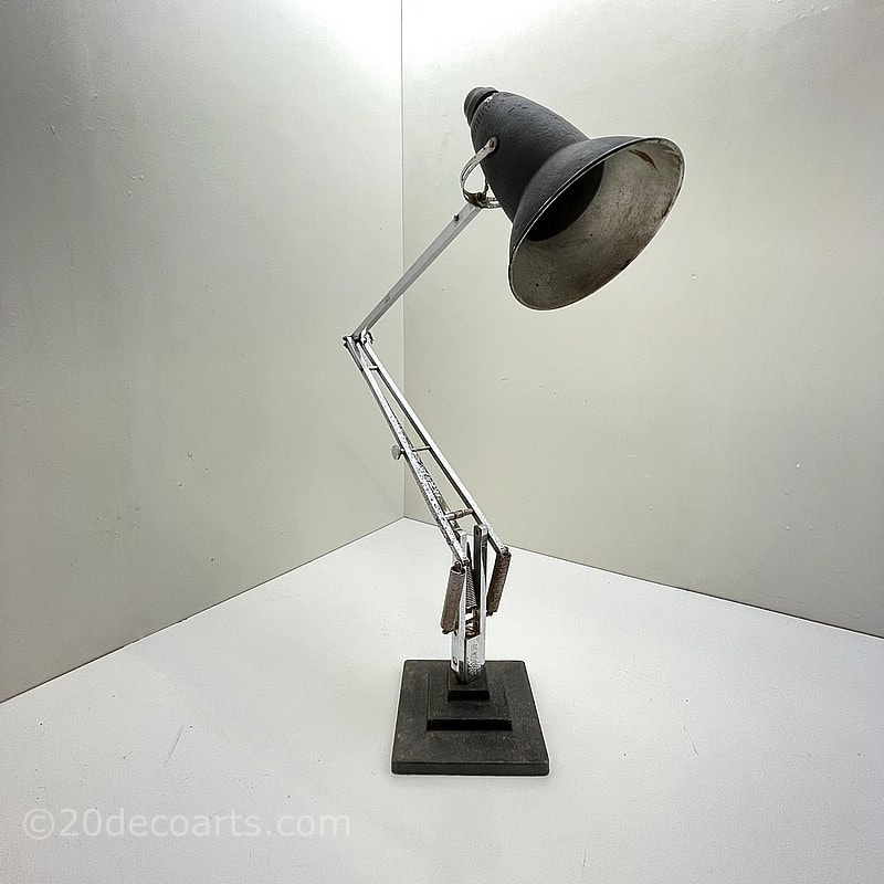 George Carwardine Designed Anglepoise Lamp c1935, an original and rare 3 step base 1227 model 