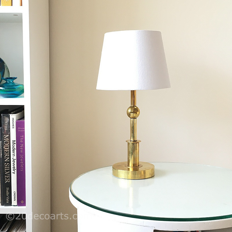  Bauhaus style art deco Modernist Brass Table Lamp c1930’s 