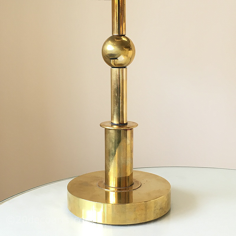  Bauhaus style art deco Modernist Brass Table Lamp c1930’s 