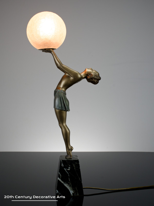 Art deco balleste lamp for sale