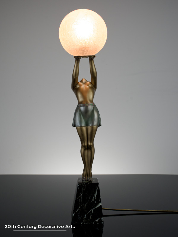 Art deco balleste lamp for sale