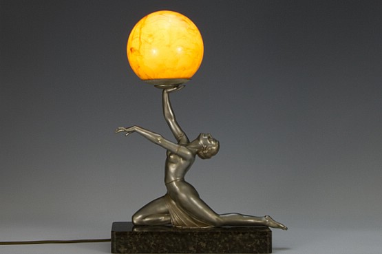 ☑️original art deco lady lamps for sale