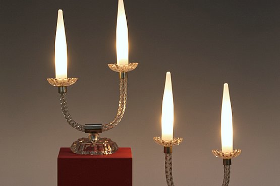 ☑️ val st lambert glass lamps 1930s