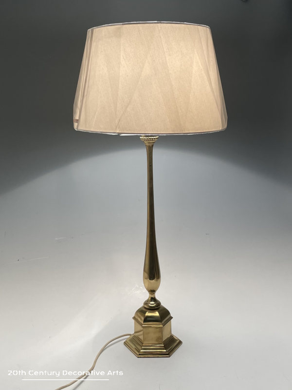 Faraday & Son (1885 - 1902) London, An Arts & Crafts brass table lamp