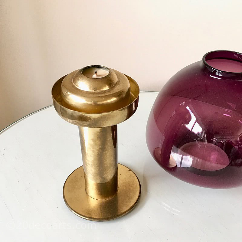  20th Century Decorative Arts |Hans Agne Jakobsson For AB Markaryd Sweden brass candlestick c1960’s
