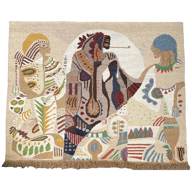  A Large Masana Tapestry, c1970, Handmade in Lebowa (now part
              of South Africa)
