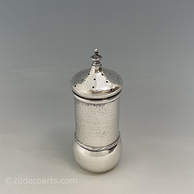  A. E. Jones (attributed) Sugar Sifter in the Arts & Crafts style c1910 - Silver plated on copper 