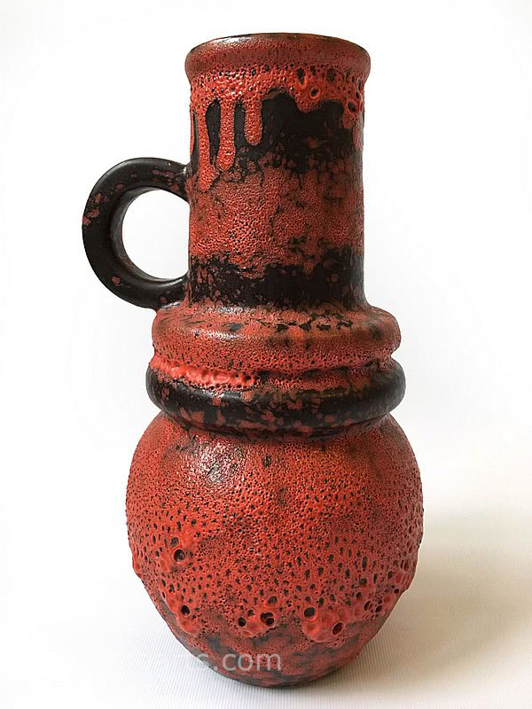  20th Century Decorative Arts |Fat Lava pottery vase by Scheurich Keramik, Wien, model number 428-26, C1970. 