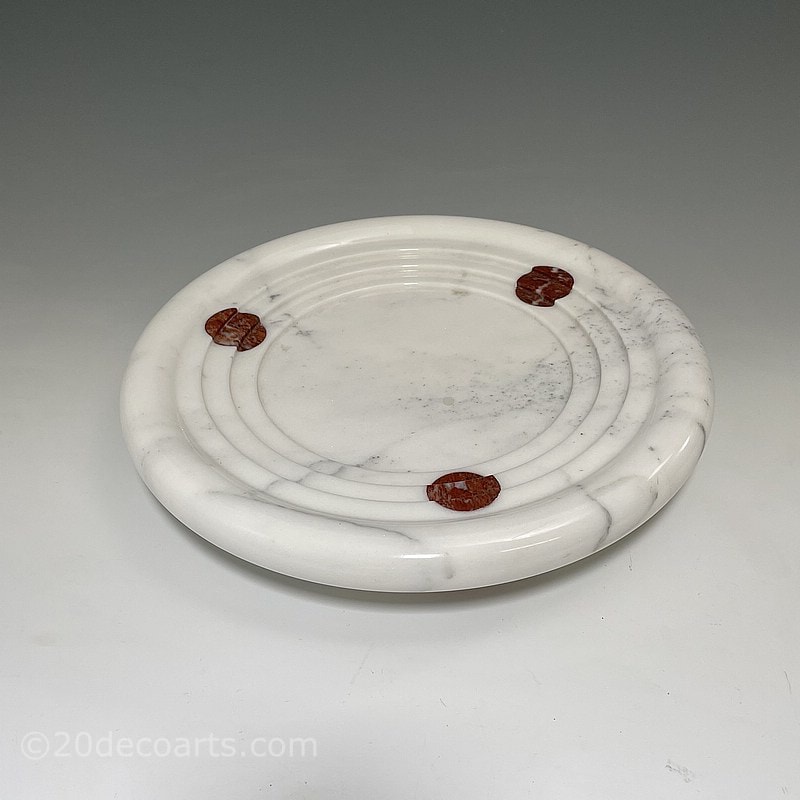  Adolfo Natalini for UpGroup Italia, Piatto A post Modernist Marble Footed Dish c1990’s 