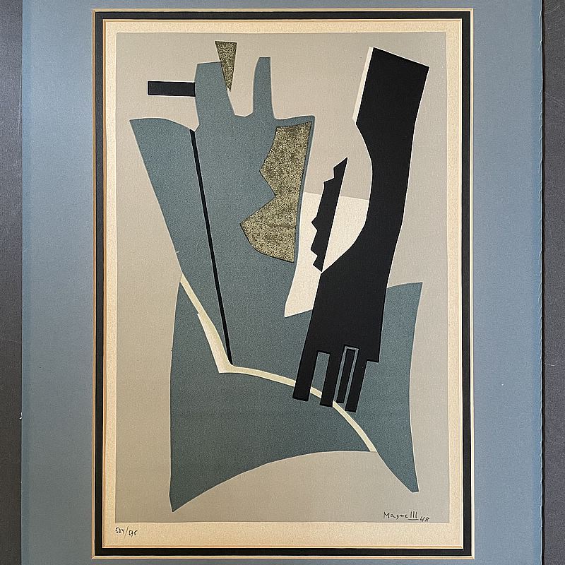  Alberto Magnelli - Lithograph - Abstract Composition on Arches paper c1975