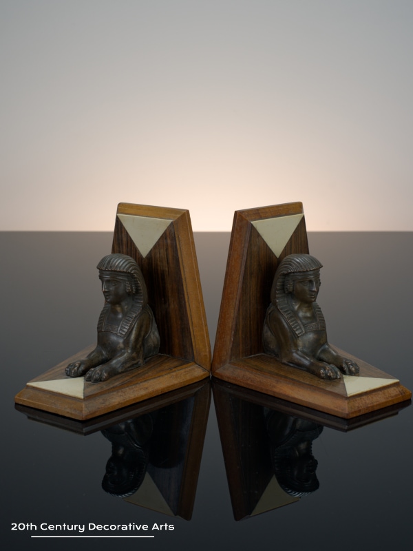   Art Deco Egyptian Sphinx Bookends 1925