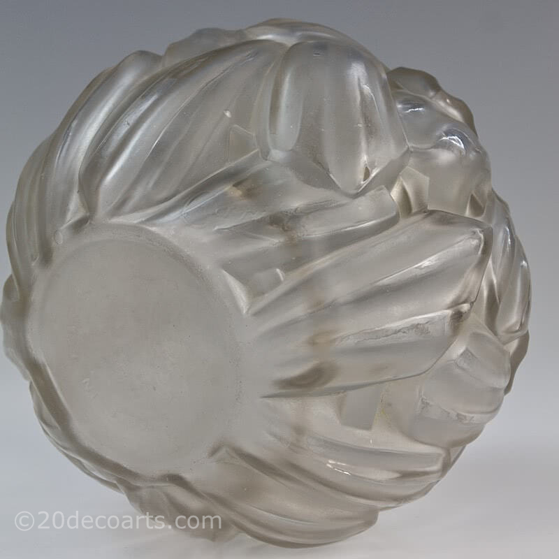 carrillo art deco glass vase france 1930