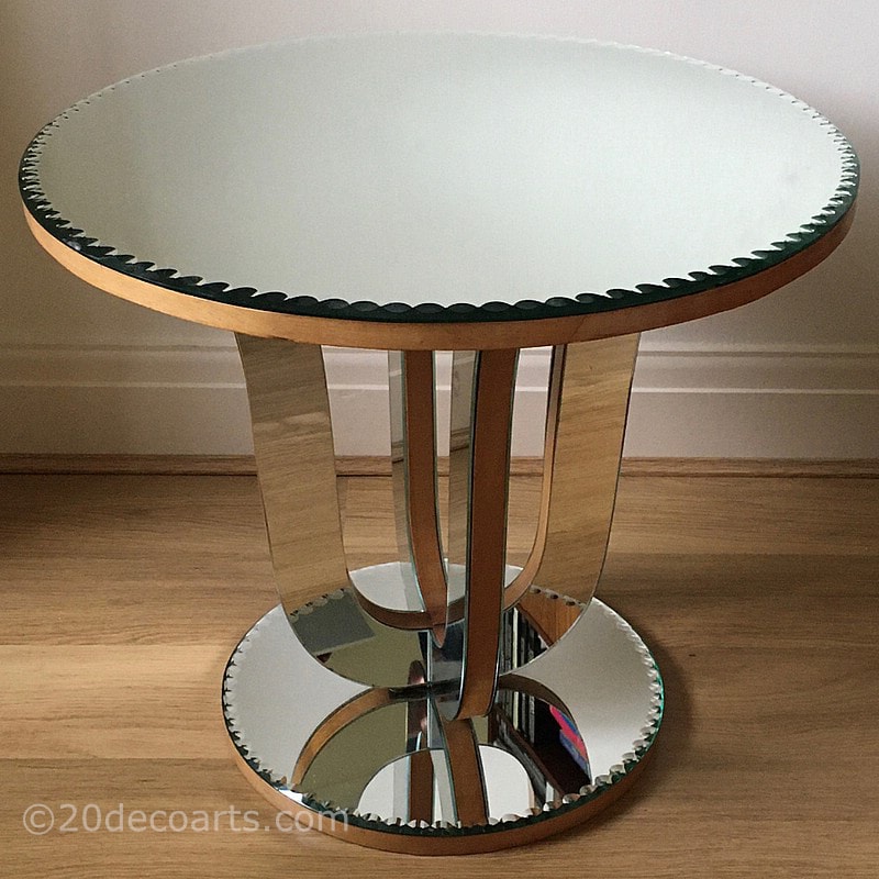  Art Deco Mirrored occasional table, c1930’s 
