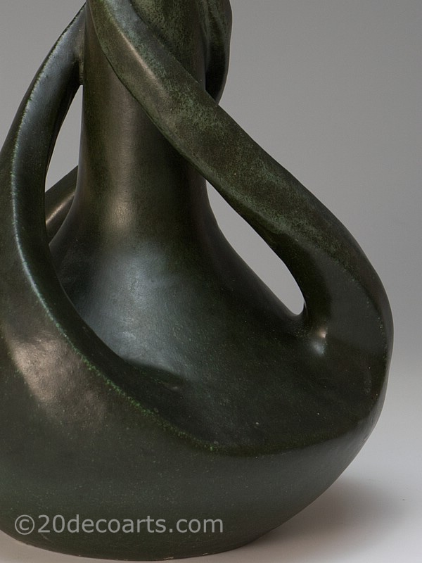 An Art Nouveau Jugendstil ceramic vase, France circa 1900