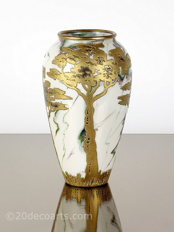  20th Century Decorative Arts | Heubach Art Nouveau  Vase -