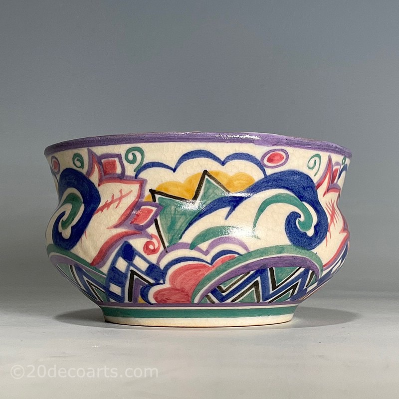 carter Stabler Adams, Art Deco Poole Pottery Bowl c1930. A beautiful small bowl in a rare shape 