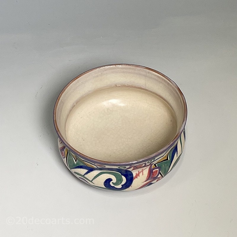 carter Stabler Adams, Art Deco Poole Pottery Bowl c1930. A beautiful small bowl in a rare shape 
