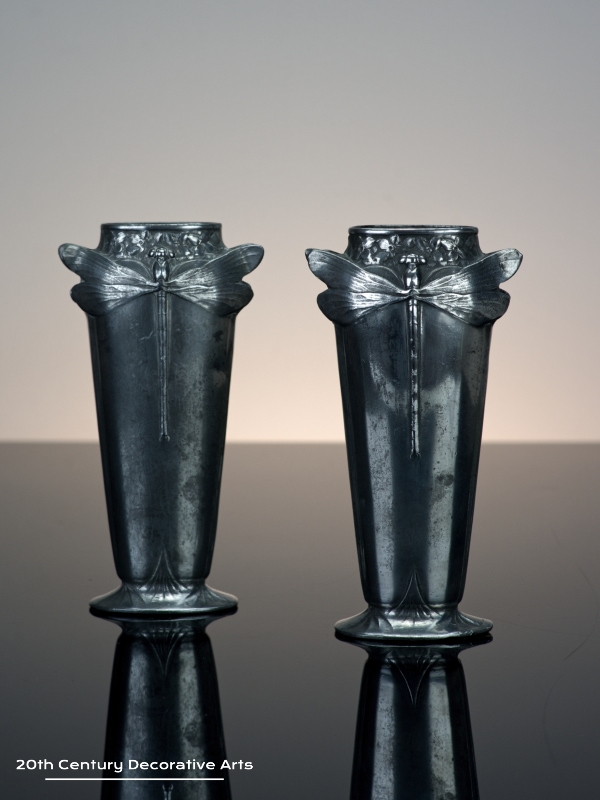 Christofle, a pair of Libelulle vases, France, designed 1899