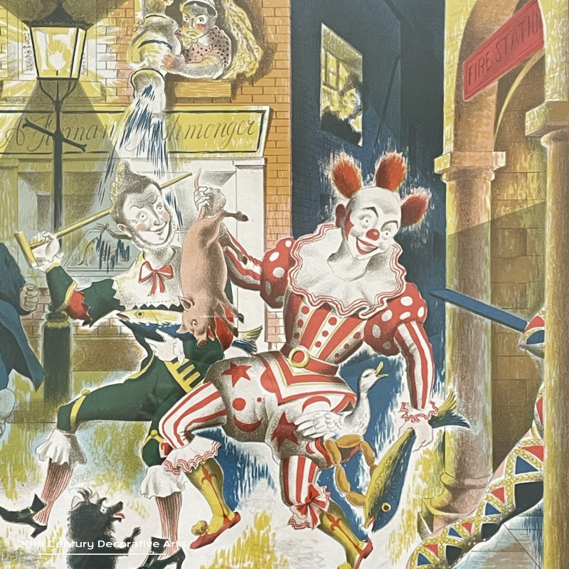  Clarke Hutton (1898 – 1984) for School Prints “Harlequinade”, 1946   