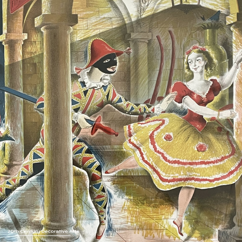  Clarke Hutton (1898 – 1984) for School Prints “Harlequinade”, 1946   