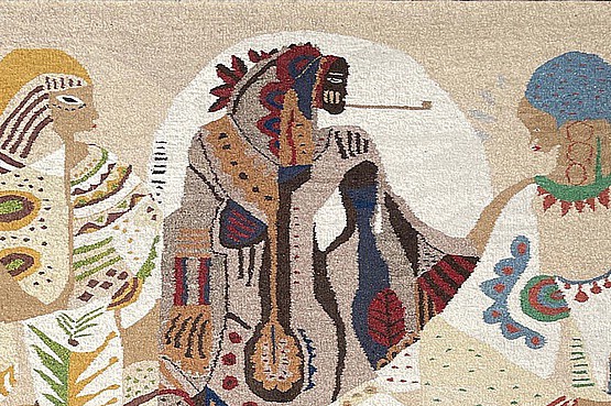 ☑️Masana Tapestry, c1970, Handmade in Lebowa