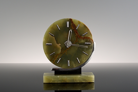 ☑️ art deco modernist onyx clock