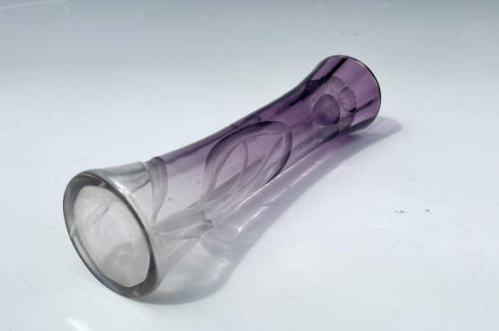 ☑️Nouveau Moser Karlsbad Intaglio Cut Amethyst Vase c1900 