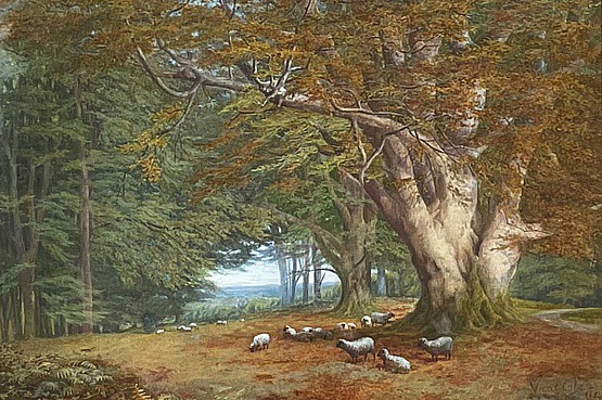 ☑️ george vicat cole victorian watercolour