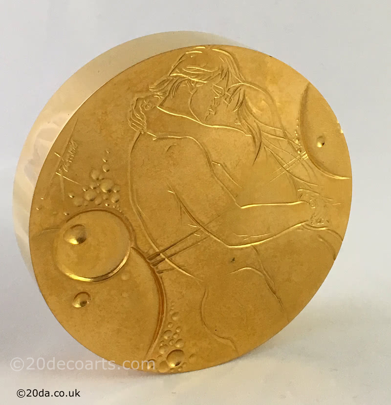  20th Century Decorative Arts |Pierre-Yves Tremois (b.1921, Paris) Paperweight Bronze Florentin Medal, 1988