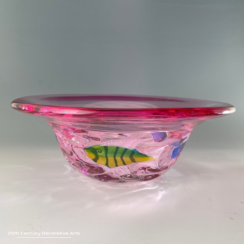   Pino Signoretto (1944 - 2017) Impressive Murano Glass Aquarium Bowl c1998   