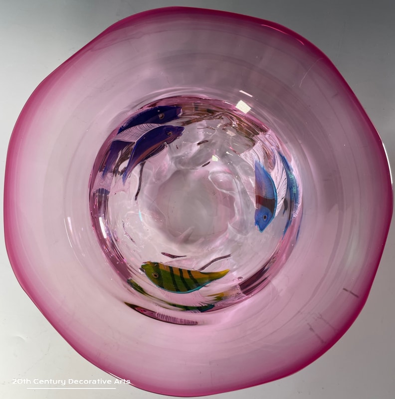  Pino Signoretto (1944 - 2017) Impressive Murano Glass Aquarium Bowl c1998   