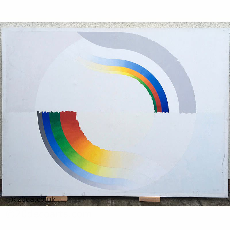  20th Century Decorative Arts |Ron Nixon Large abstract painting on canvas c1978