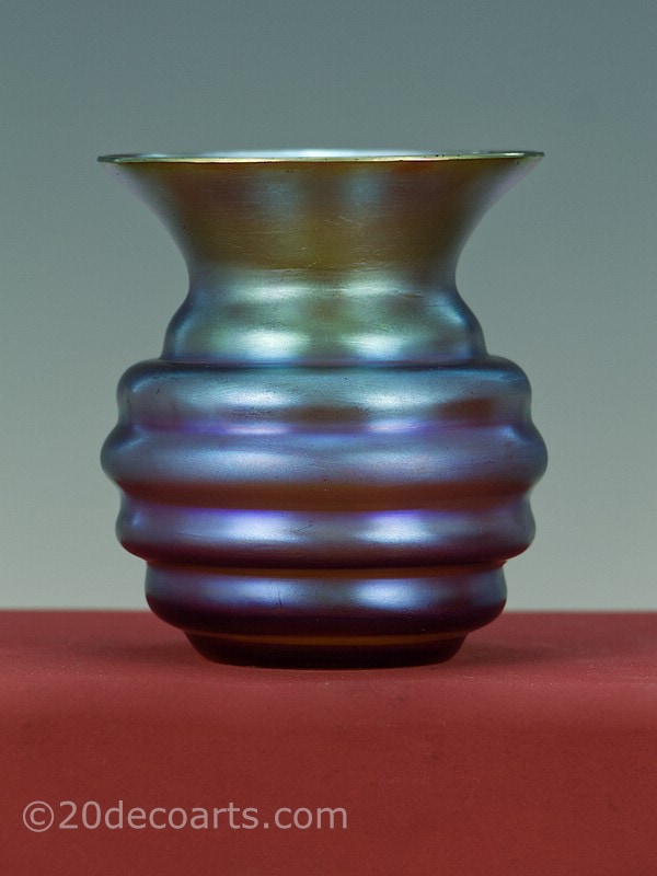 WMF Myra Krystal iridescent glass vase Germany - in production from 1926 to 1936 