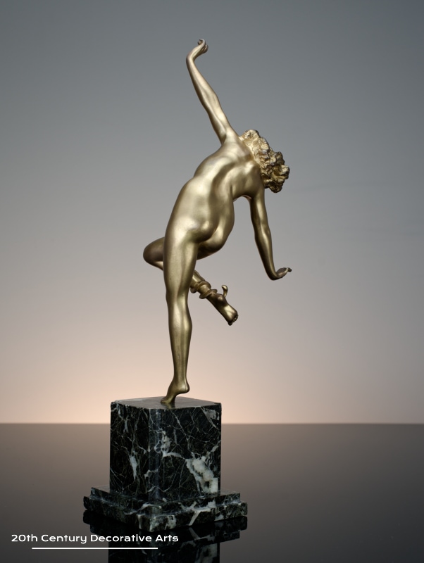 Claire Colinet - An Art Deco bronze figure, France circa 1920s titled Snake Dancer