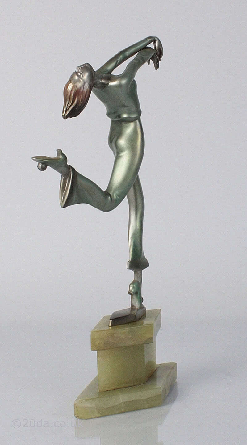 An Art Deco Bronze Dancing Lady Figurine, 1920s 20th Century