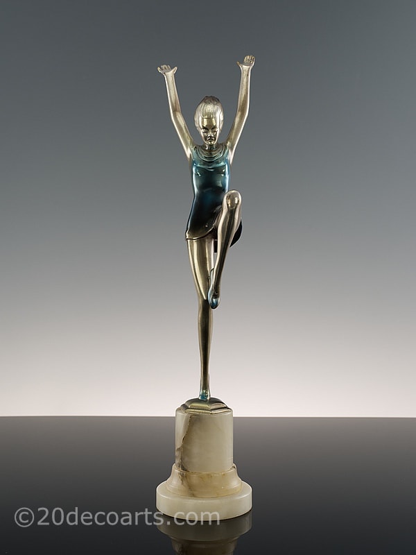 Adolph art deco bronze figurine for sale