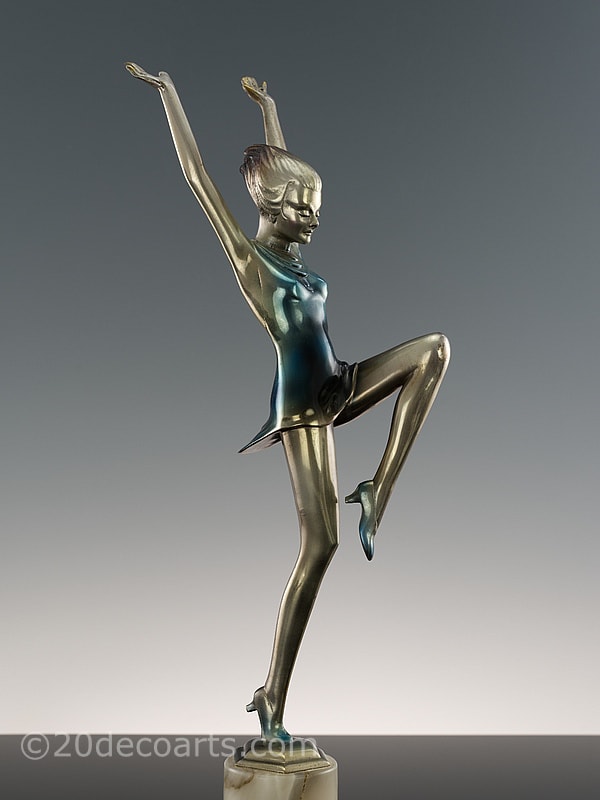 Adolph art deco bronze figurine for sale